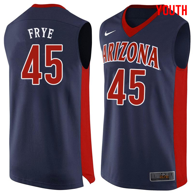 Youth Arizona Wildcats #45 Channing Frye College Basketball Jerseys Sale-Navy